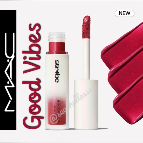 MAC Strobe Beam Liquid Blush Good Vibes Fuchsia Illuminating Brand New In Box - Picture 1 of 9